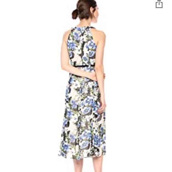 TOMMY HILFIGER chiffon midi periwinkle dress - Picture 9 of 11